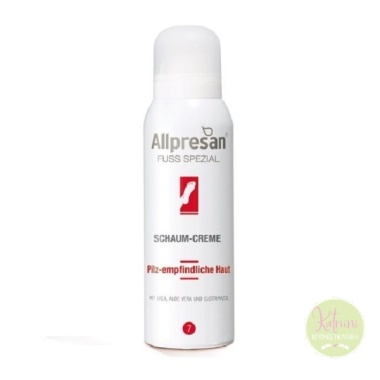 ALLPRESAN Pedicare Foam Cream nr. 7, 10% urea and 1% clotrimazol, 125 ml