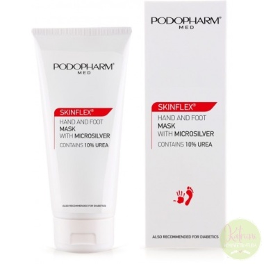 PODOPHARM® SKINFLEX Hand and Foot Mask With Microsilver käte ja jalgade mask hõbedaioonidega, 75 ml